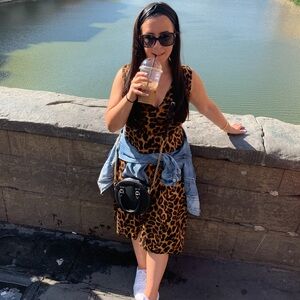 Socialite Leopard V-Neck Dress
